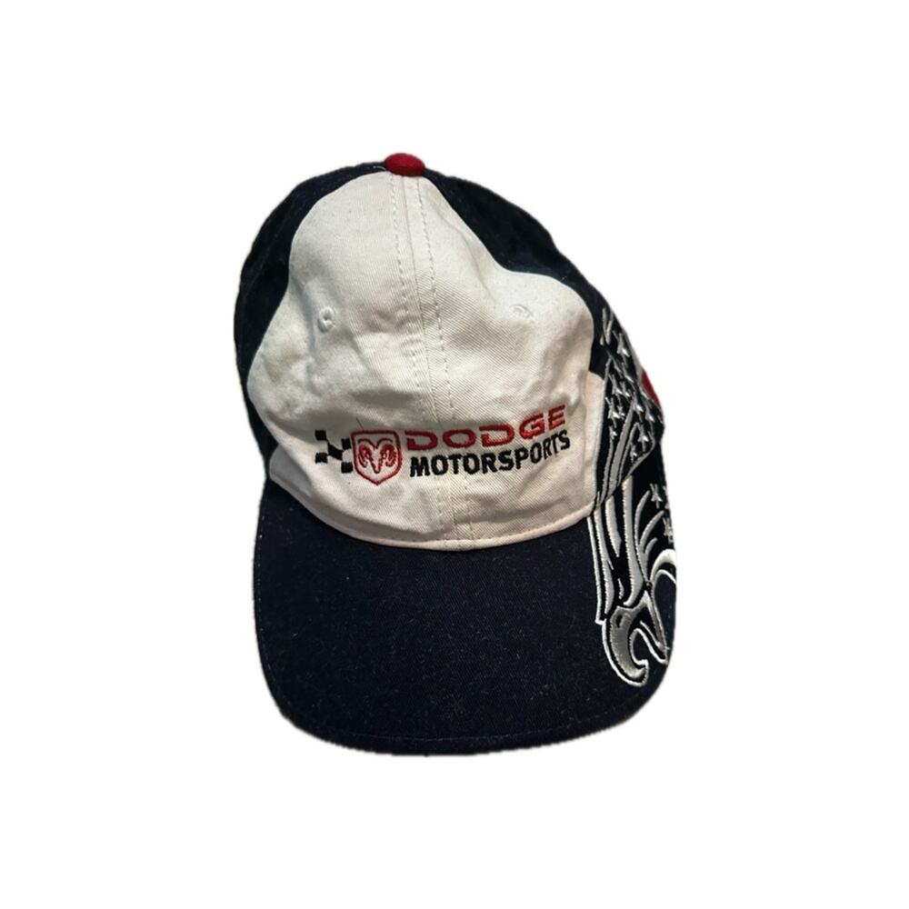 Vintage Dodge Motorsports Hat Checkered Flag eagle